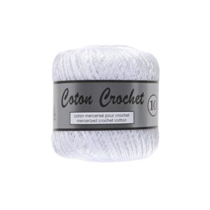 COTON CROCHET 10 - 100% Coton - Lammy Yarns - 005-blanc