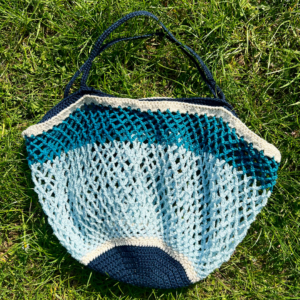 Crochet kit -  NET BAG "CORNFLOWER" - 100% Cotton
